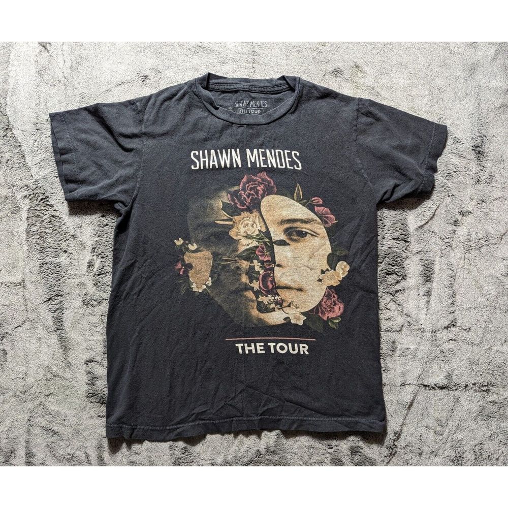 Shawn Mendes The Tour Short Sleeve T Shirt Women's Size Small Black